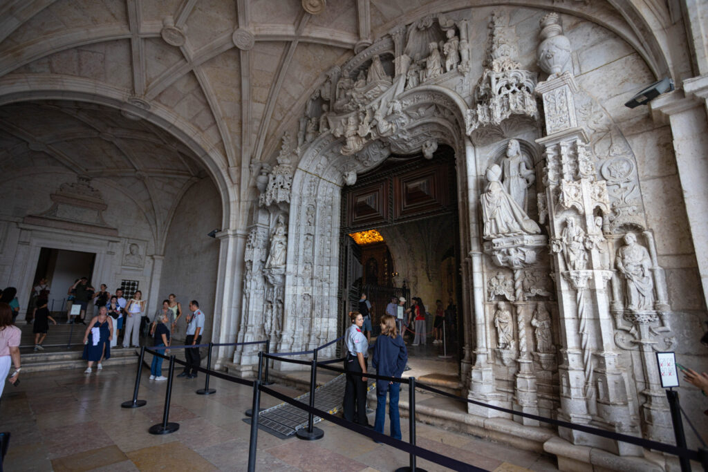 The entrance to the church at Jerónimos Monastery