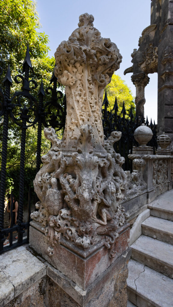 Turtles and frogs on this column outside the front door.
