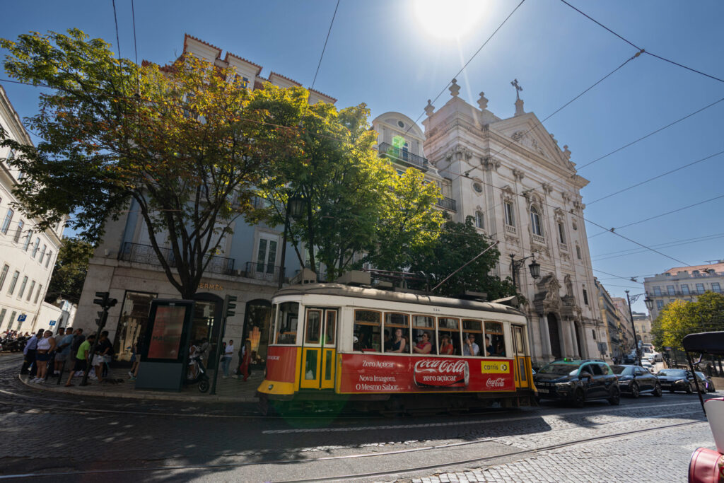 A Lisbon Tram. We had plans to ride one however after two tour guides basically said we should not (hot and crowded during the day) we changed our minds.