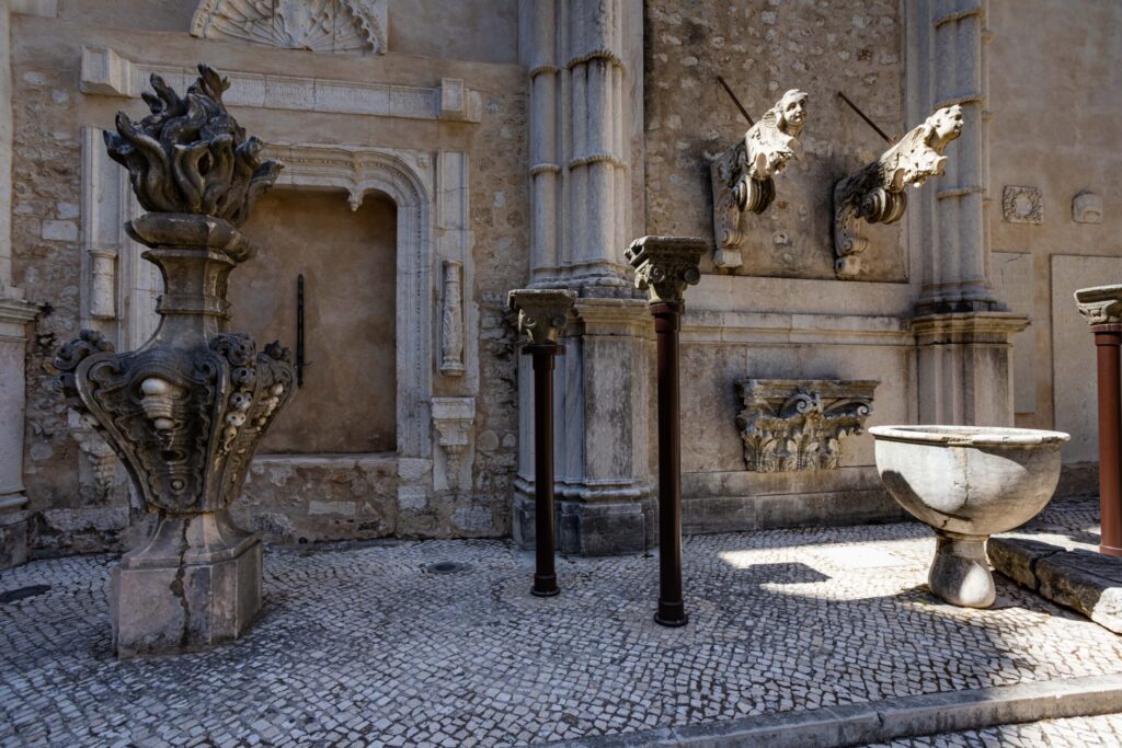 Some of the displays in the open apse.