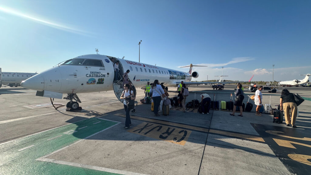 Our plane from Lisbon to Madrid