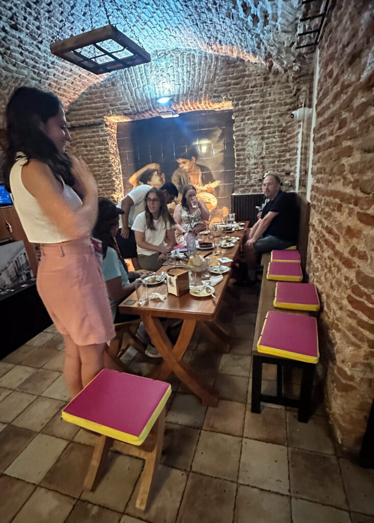 Our table. The lady on the left is our guide Montse